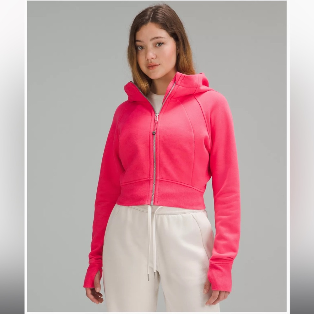 Lululemon Scuba Oversized Zip-Up Waist Length Pink